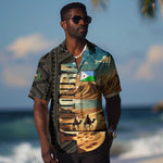 Djibouti Desert Hawaiian Shirt Camel Riders and African Pattern