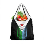 Djibouti Africa Grocery Bag Tribal Geometry Meets National Colors and Red Star Boldness