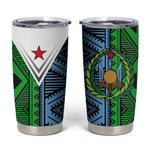 Djibouti Africa Tumbler Cup Tribal Geometry Meets National Colors and Red Star Boldness