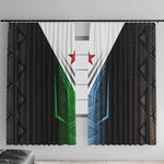 Djibouti Africa Window Curtain Tribal Geometry Meets National Colors and Red Star Boldness