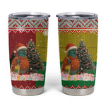 Guinea Bissau Christmas Tumbler Cup Santa Penguin Christmas Tree and Snowflake - African Pride