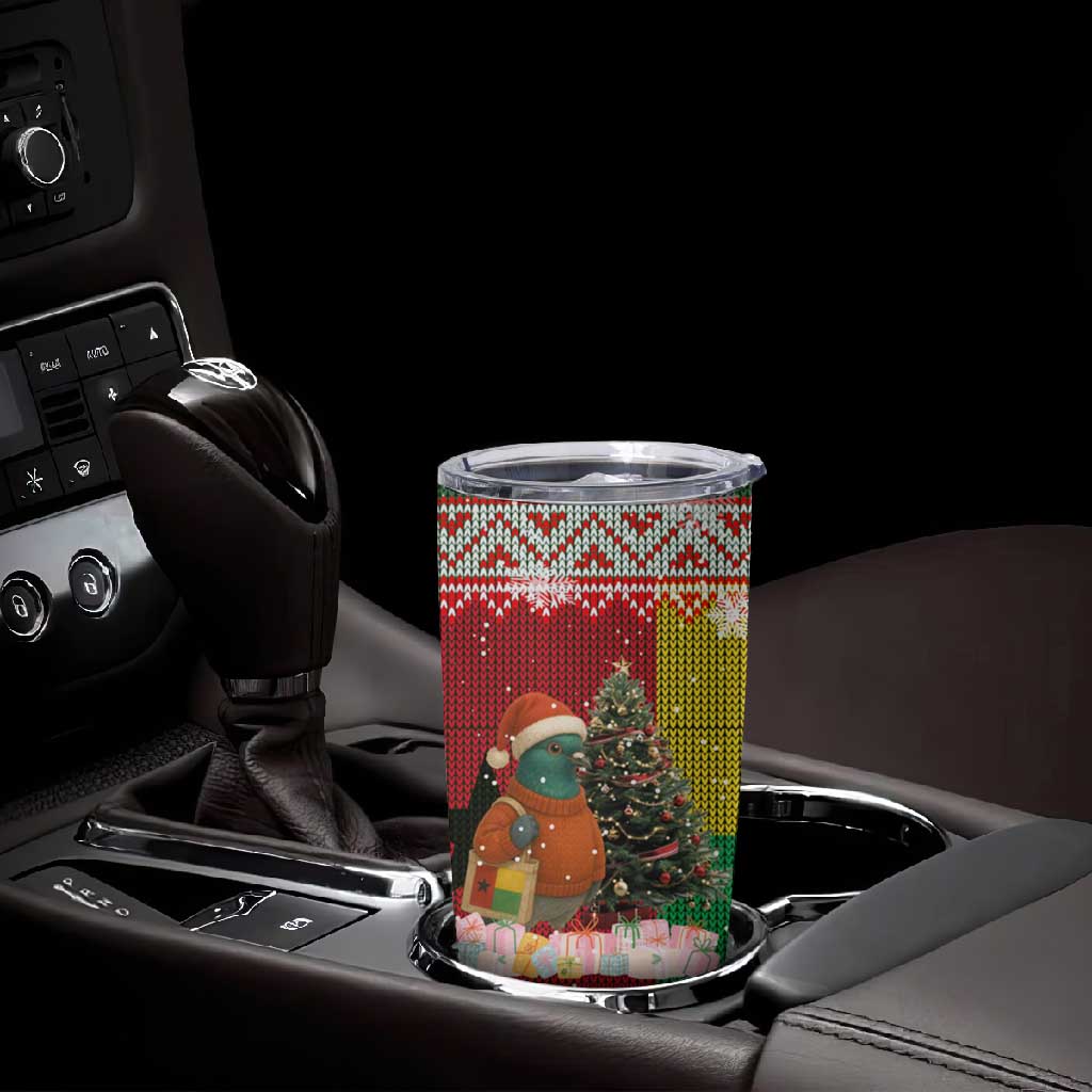 Guinea Bissau Christmas Tumbler Cup Santa Penguin Christmas Tree and Snowflake - African Pride