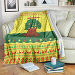 Senegal Christmas Blanket Baobab Tree and National Coat of Arms Motif - African Pride