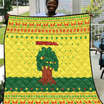 Senegal Christmas Quilt Baobab Tree and National Coat of Arms Motif - African Pride