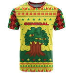 Senegal Christmas T shirt Baobab Tree and National Coat of Arms Motif - African Pride