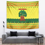 Senegal Christmas Tapestry Baobab Tree and National Coat of Arms Motif - African Pride