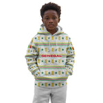 Senegal Christmas Kid Hoodie Golden Lion and Festive Stars Motif - African Pride
