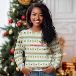 Senegal Christmas Ugly Christmas Sweater Golden Lion and Festive Stars Motif - African Pride