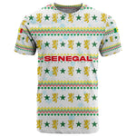 Senegal Christmas T shirt Golden Lion and Festive Stars Motif - African Pride