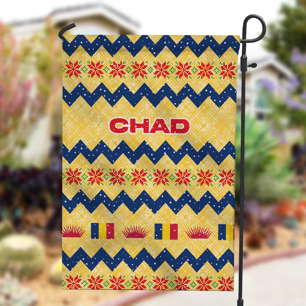 Chad Christmas Garden Flag National Coat of Arms, and Festive Motif - African Pride