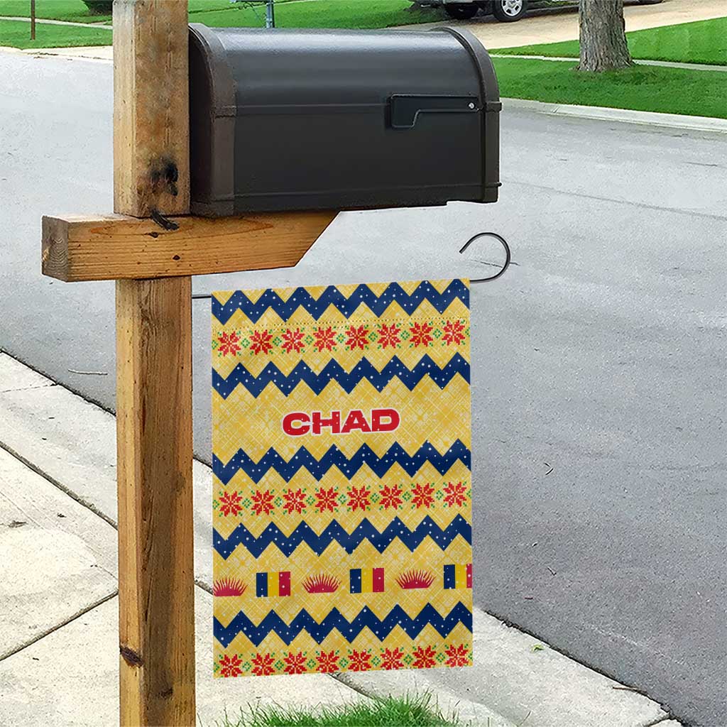 Chad Christmas Garden Flag National Coat of Arms, and Festive Motif - African Pride