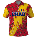 Chad Christmas Polo Shirt National Coat of Arms and Snowflake Accents - African Pride