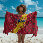 Chad Christmas Sarong National Coat of Arms and Snowflake Accents - African Pride