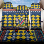 Namibia Christmas Back Car Seat Cover Coat of Arms and Flag Map Motif - African Pride