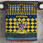 Namibia Christmas Bedding Set Coat of Arms and Flag Map Motif - African Pride
