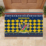 Namibia Christmas Rubber Doormat Coat of Arms and Flag Map Motif - African Pride