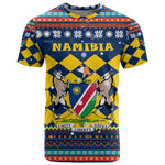 Namibia Christmas T shirt Coat of Arms and Flag Map Motif - African Pride