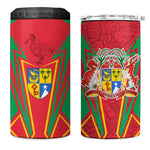 Mauritius Dodo 4 in 1 Can Cooler Tumbler Flag Coat of Arms Traditional Patterns