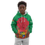 Mauritius Dodo Kid Hoodie Flag Coat of Arms Traditional Patterns