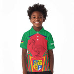 Mauritius Dodo Kid Polo Shirt Flag Coat of Arms Traditional Patterns