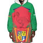 Mauritius Dodo Wearable Blanket Hoodie Flag Coat of Arms Traditional Patterns