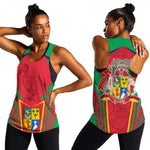 Mauritius Dodo Women Racerback Tank Flag Coat of Arms Traditional Patterns