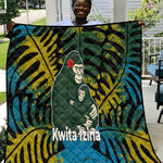 Rwanda Quilt with Gorilla Family Kwita Izina Leaf Jungle Spirit