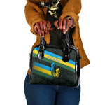 Rwanda Shoulder Handbag with Tour du Rwanda Cycling Race Flag Stripe Spirit