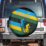 Rwanda Spare Tire Cover with Tour du Rwanda Cycling Race Flag Stripe Spirit