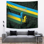 Rwanda Tapestry with Tour du Rwanda Cycling Race Flag Stripe Spirit