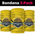 Rwanda Neck Gaiter Basketball League Court Hoop Yellow Wave Spirit TS04