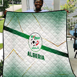 Algeria Soccer Quilt with Desert Warriors Text and National Flag Design