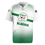 Algeria Soccer Rugby Jersey with Desert Warriors Text and National Flag Design