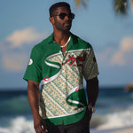 Algeria Hawaiian Shirt with Arabic Calligraphy and Traditional Pattern Design