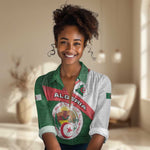 Algeria Women Casual Shirt with National Emblem and Map Design