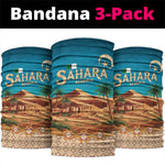 Sahara Algeria Neck Gaiter Desert Camel Landscape and Islamic Motif Design TS04