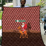 Morocco Christmas Quilt Santa Claus Camel Caravan Desert Scene - African Pride
