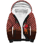 Morocco Christmas Sherpa Hoodie Santa Claus Camel Caravan Desert Scene - African Pride