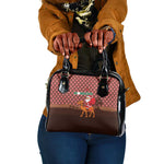 Morocco Christmas Shoulder Handbag Santa Claus Camel Caravan Desert Scene - African Pride