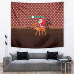 Morocco Christmas Tapestry Santa Claus Camel Caravan Desert Scene - African Pride