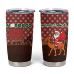 Morocco Christmas Tumbler Cup Santa Claus Camel Caravan Desert Scene - African Pride