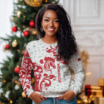 Morocco Christmas Ugly Christmas Sweater Red Horse Santa Hat Arabesque Pattern a - African Pride