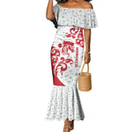 Morocco Christmas Mermaid Dress Red Horse Santa Hat Arabesque Pattern a - African Pride