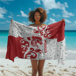 Morocco Christmas Sarong Red Horse Santa Hat Arabesque Pattern a - African Pride