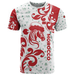 Morocco Christmas T shirt Red Horse Santa Hat Arabesque Pattern a - African Pride