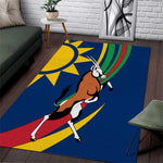 African Fish Eagle Namibia Area Rug Gemsbok Supporters Style