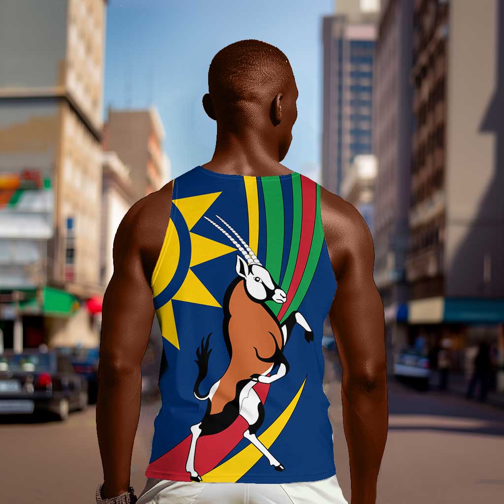 African Fish Eagle Namibia Men Tank Top Gemsbok Supporters Style