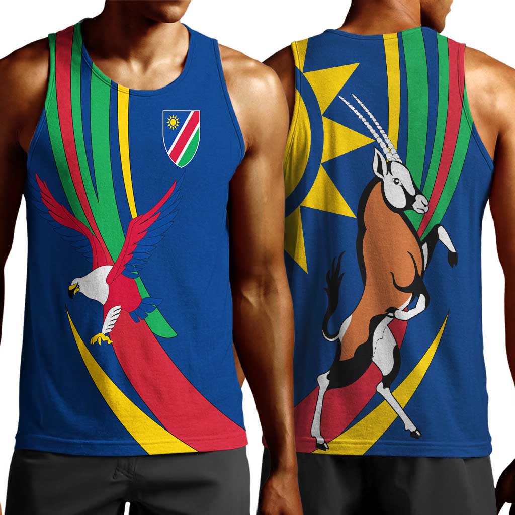 African Fish Eagle Namibia Men Tank Top Gemsbok Supporters Style