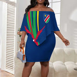 African Fish Eagle Namibia Off Shoulder Short Dress Gemsbok Supporters Style