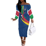 African Fish Eagle Namibia Off The Shoulder Long Sleeve Dress Gemsbok Supporters Style